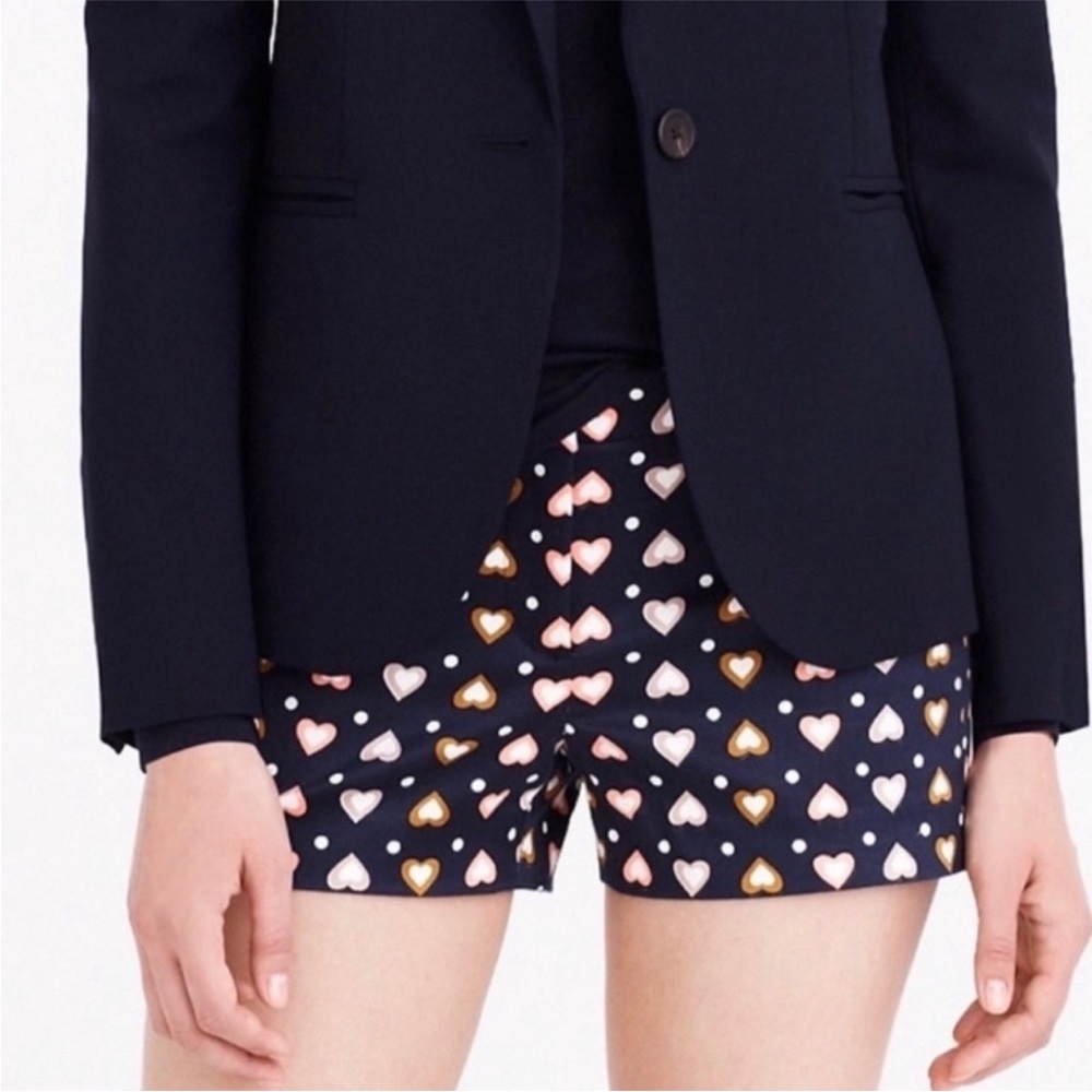 J.Crew Heart Print Mini Shorts Size 0